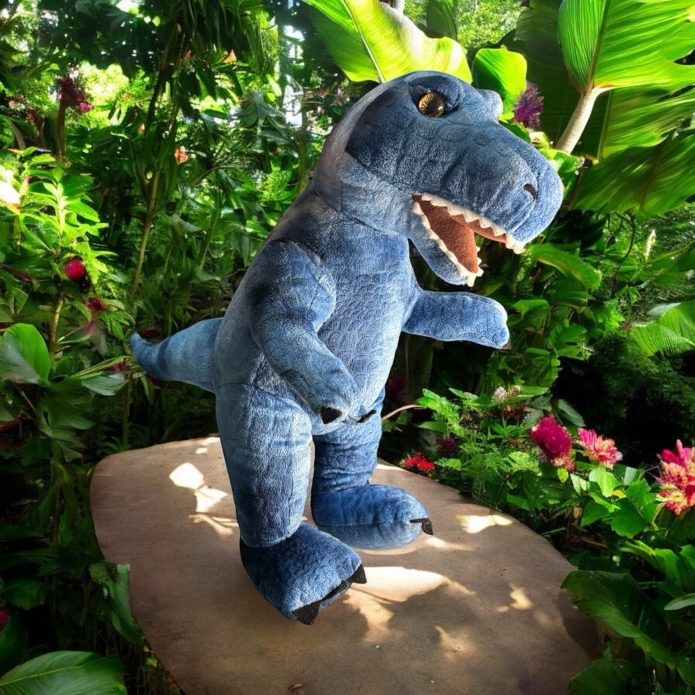 BAB Build A Bear Tyrannosaurus T Rex Dinosaur Plush Stuffed Animal Toy- Blue